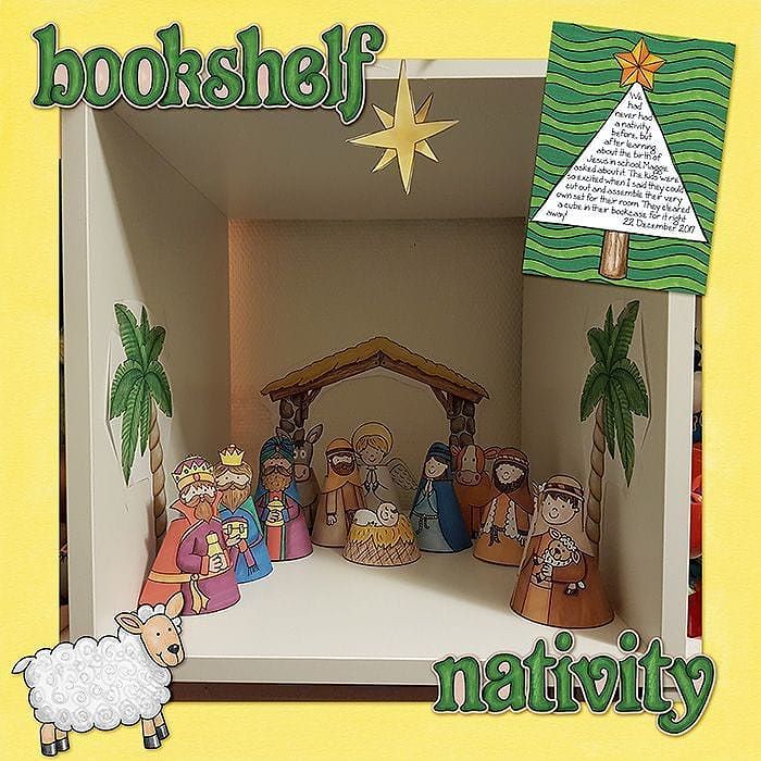 Bookshelf Nativity