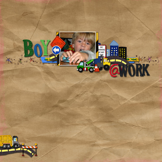 boy at work