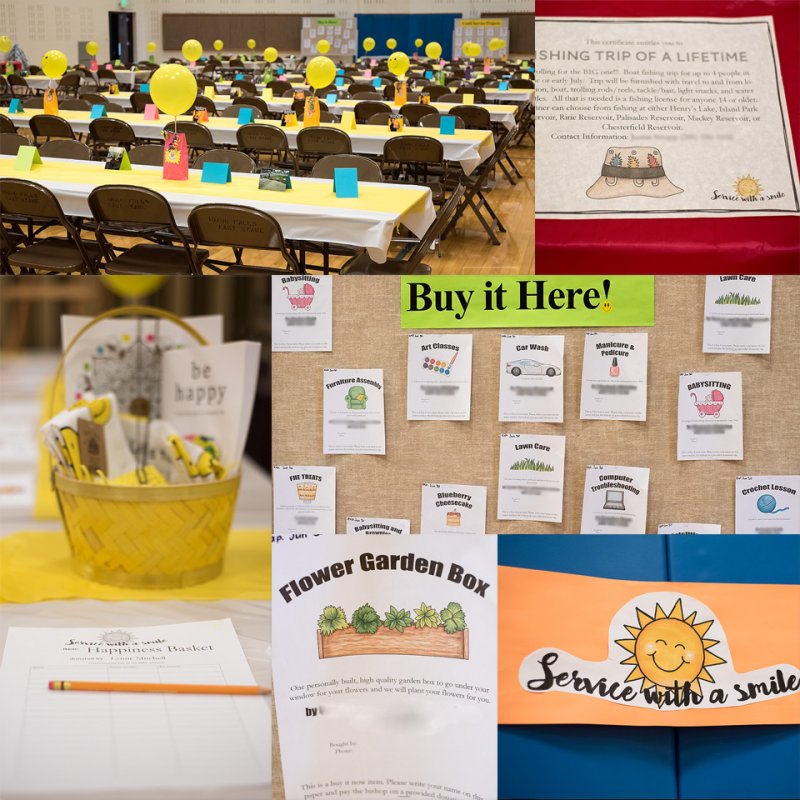 Boy Scouts Service Auction Decorations