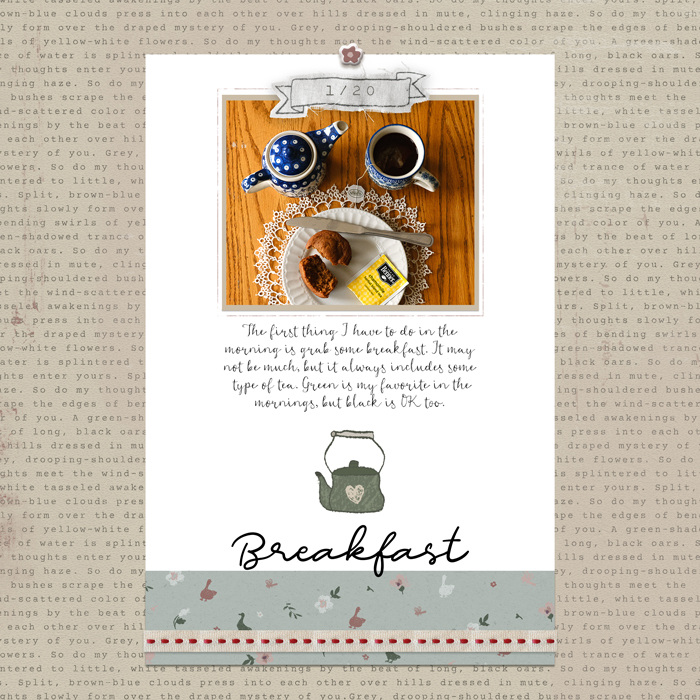 Breakfast - MOC Day 25 - Flat Lay Photo