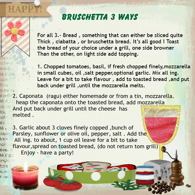 bruschetta 3 ways .