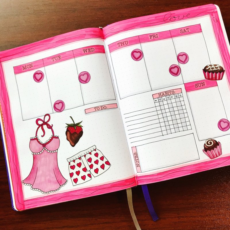 Bujo: Valentine’s Week