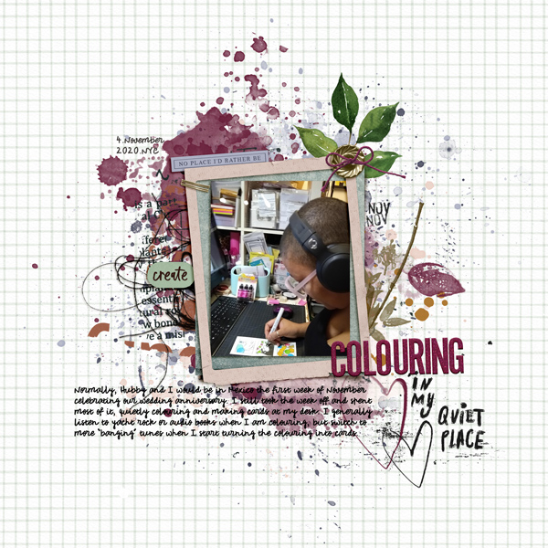 BYOC Challenge: November 2020 - Colouring in my quiet place