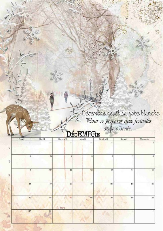 Calendrier Décembre