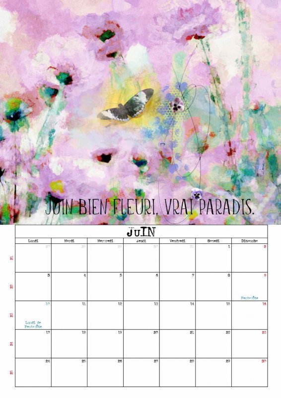 Calendrier Juin 2019