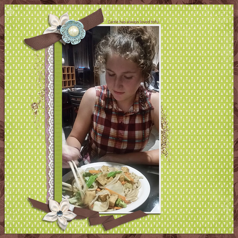 Carrie Eating Tofu