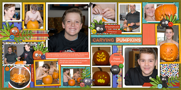 Carving Pumpkins (double page)