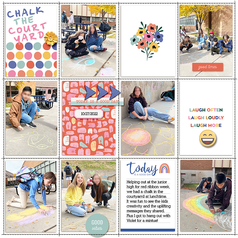 Chalk the courtyard