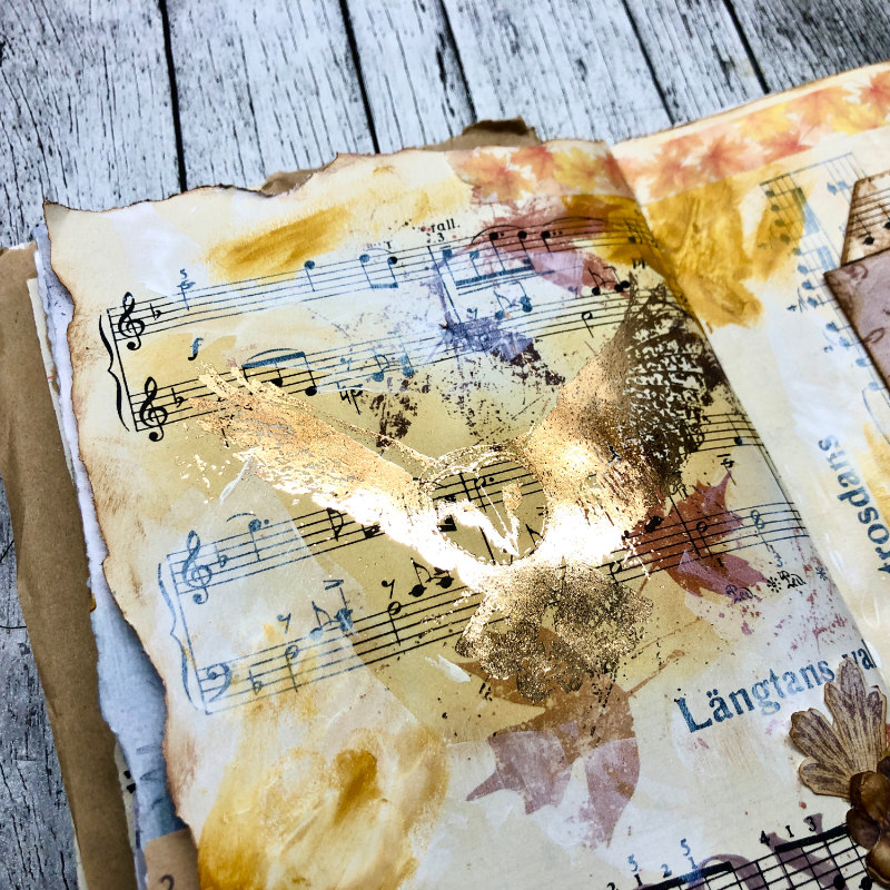 Change - hybrid close up - gold foiled owl