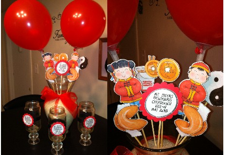 chinese retirement party centerpiece
