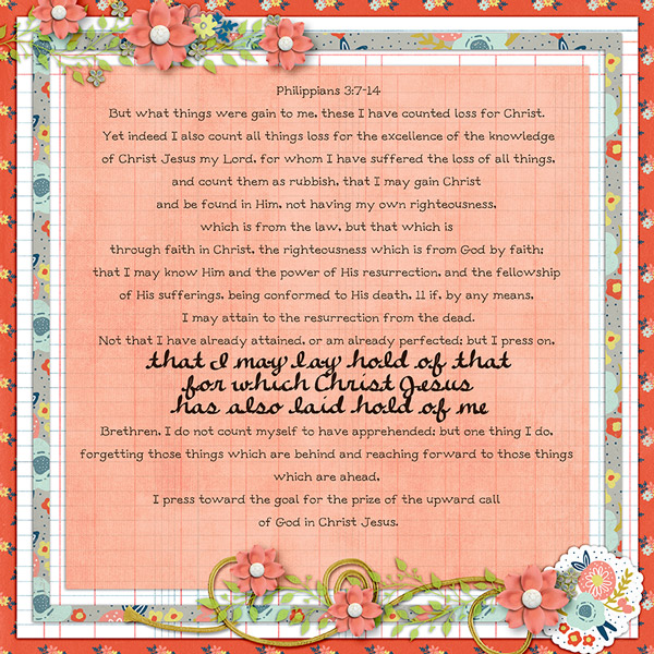 Christ has laid hold of me!