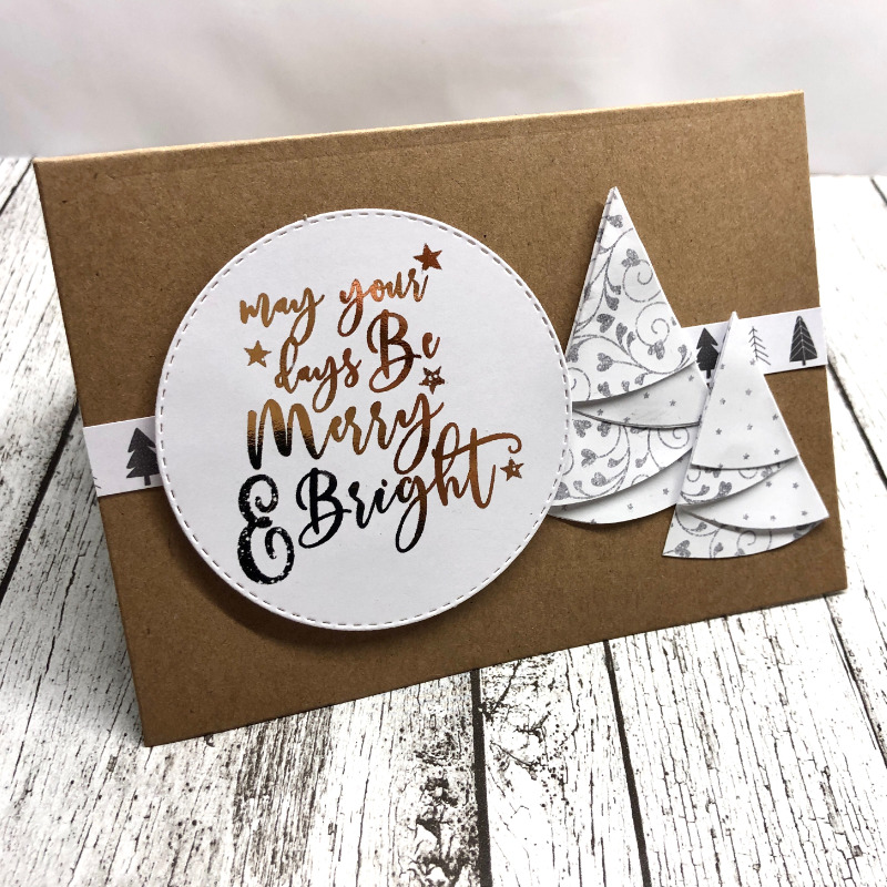 Christmas card with gold foil - hybrid