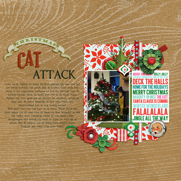 Christmas cat attack