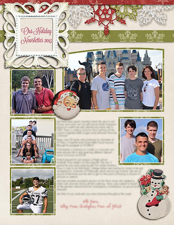 Christmas/Holiday Newsletter 2015