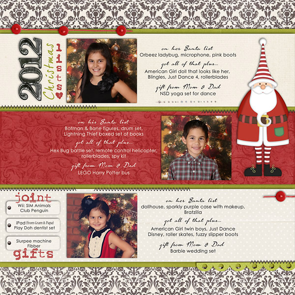 Christmas Lists 2012