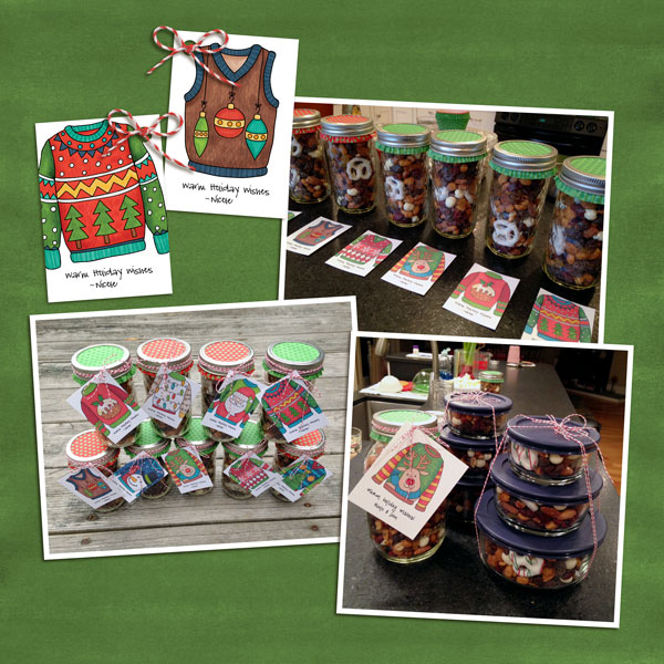 Christmas Trail Mix with Sweater Tags