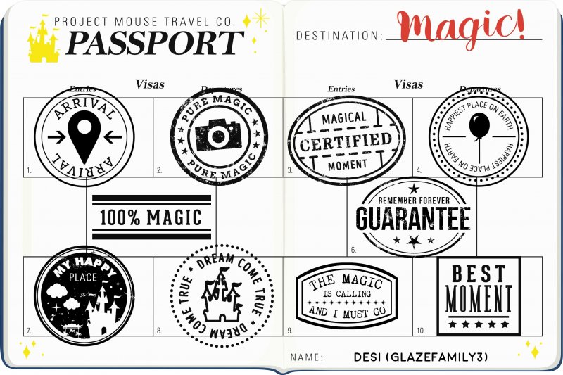 Completed Project Mouse FANniversary Passport