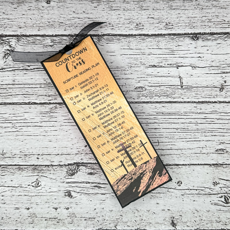 Countdown to the Cross Bookmark