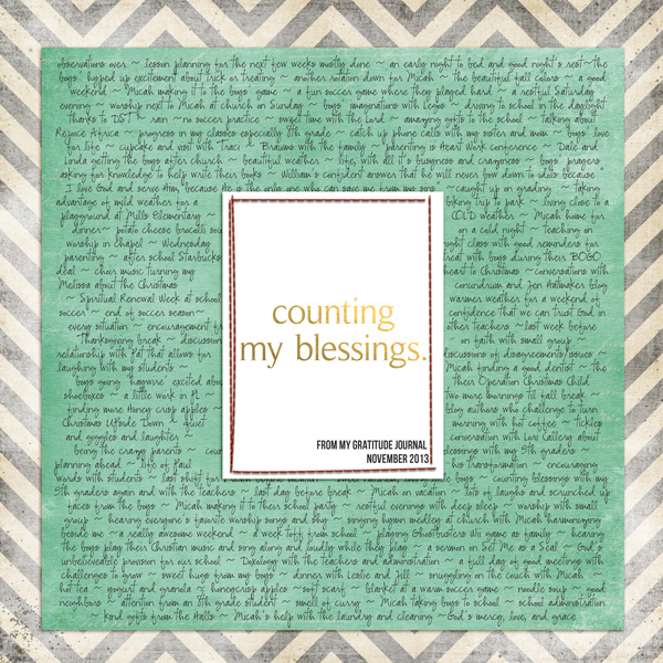 counting my blessings