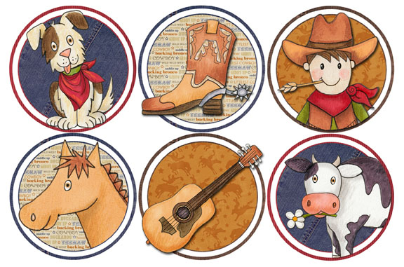 Cowboy Cupcake Toppers