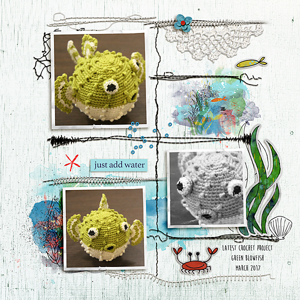 Crochet blowfish