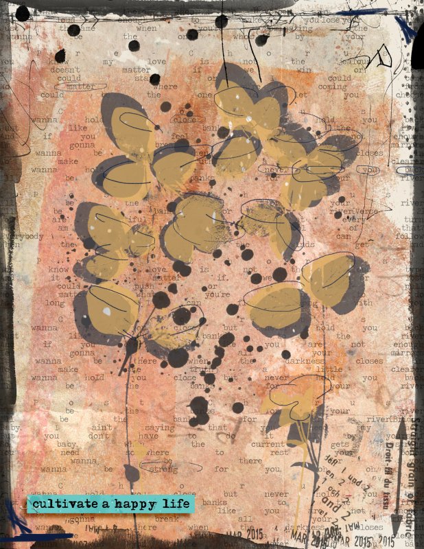 Cultivate A Happy Life Art Journal Page_RJ Challenge_082520