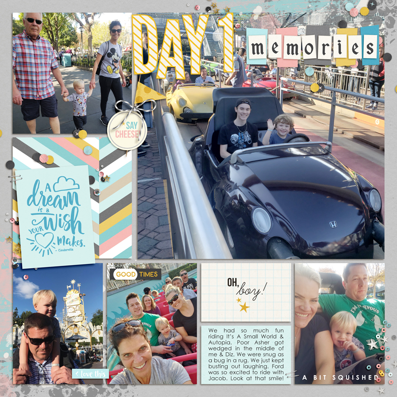 Day 1 Memories - Sahlin Studio April Template Challenge