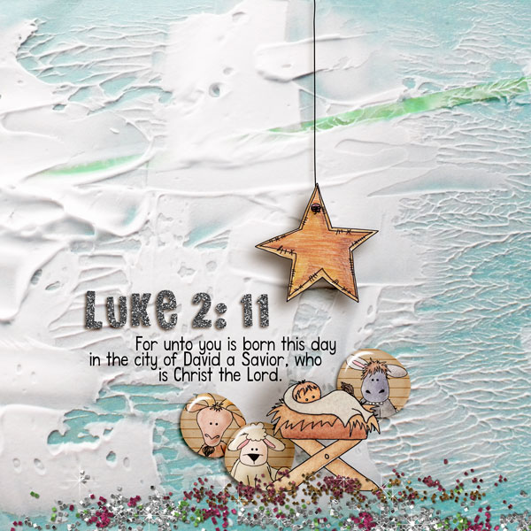 Day 11 - 12 Days Of Art Journaling ~ Luke 2:11