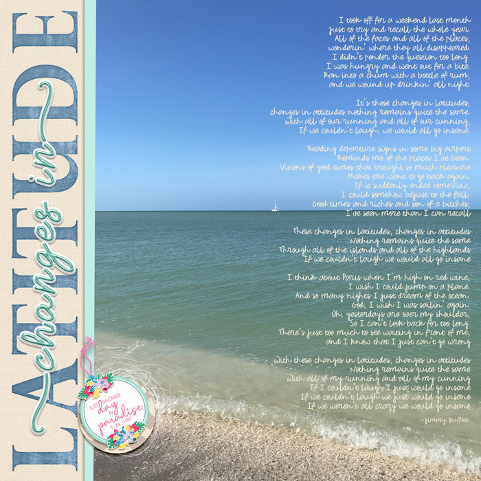 Day-13-Scrap a Page with Lyrics