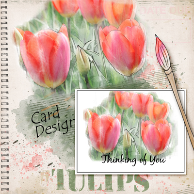 Day 8 watercolor tulips