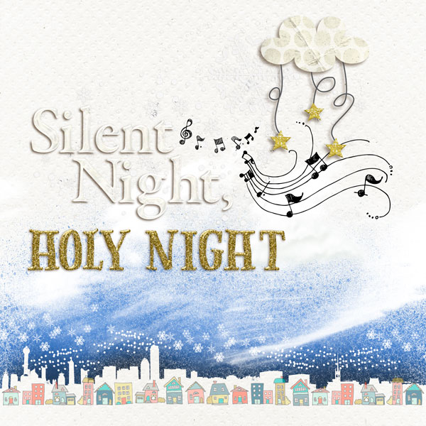 Day 9 - 12 Days Of Art Journaling ~ Silent Night, Holy Night