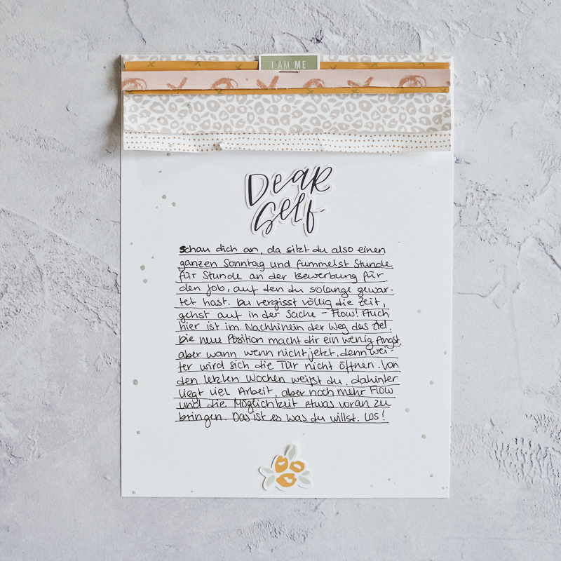 Dear self... left page