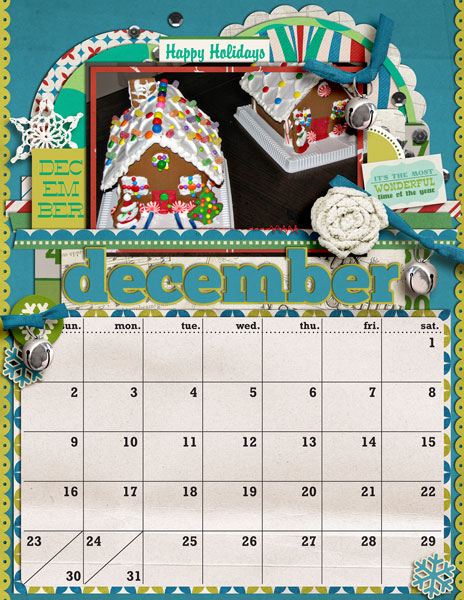 Dec 2012 Calendar Project