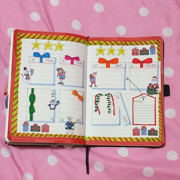 Dec 2017 Weekly Spread of Christmas Presents