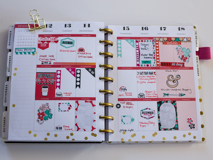 Dec Mambi Happy Planner Spread