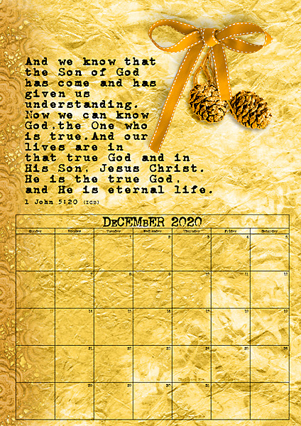 December 2020 Calendar