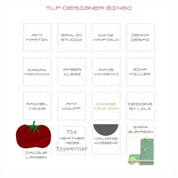 Designer Bingo Card