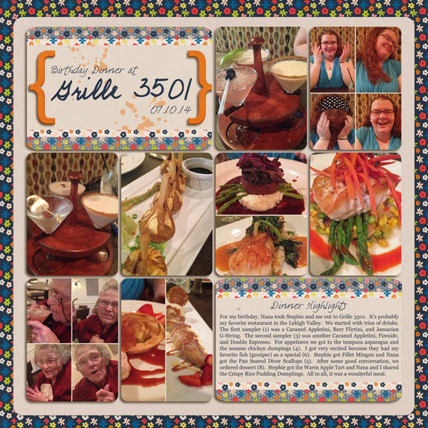Dinner at Grille 3501