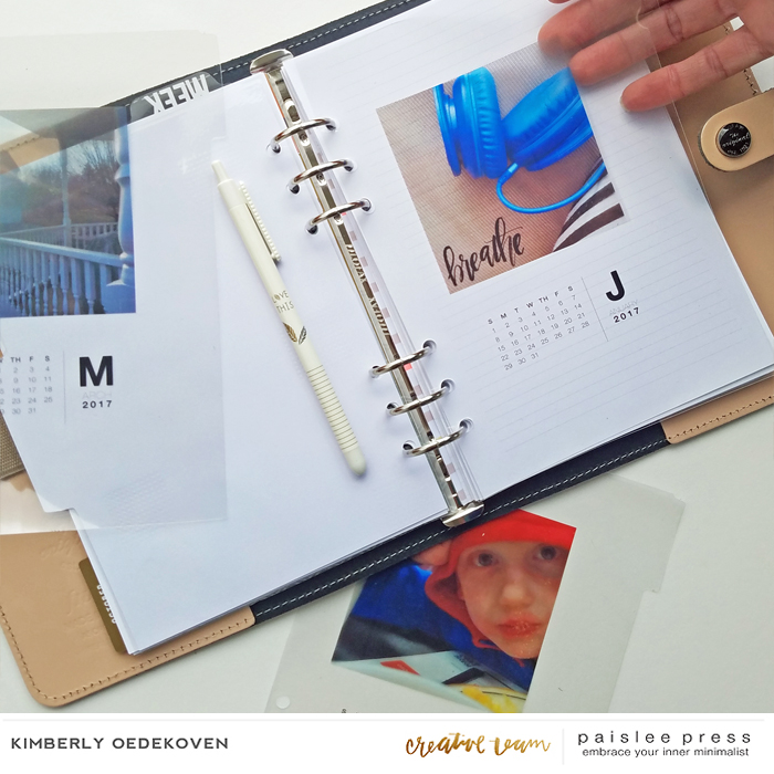 Dividers using PP 2017 Calendar Kit