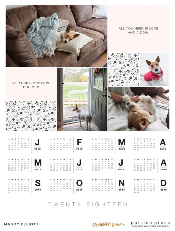 Dog Mum Calendar