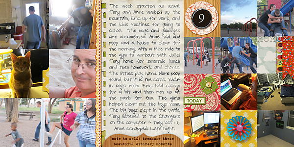 double page week in the life pg 5 and 6