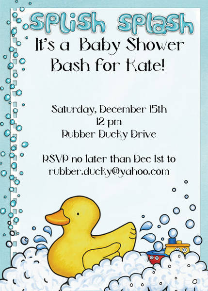 Ducky Baby Shower Invite