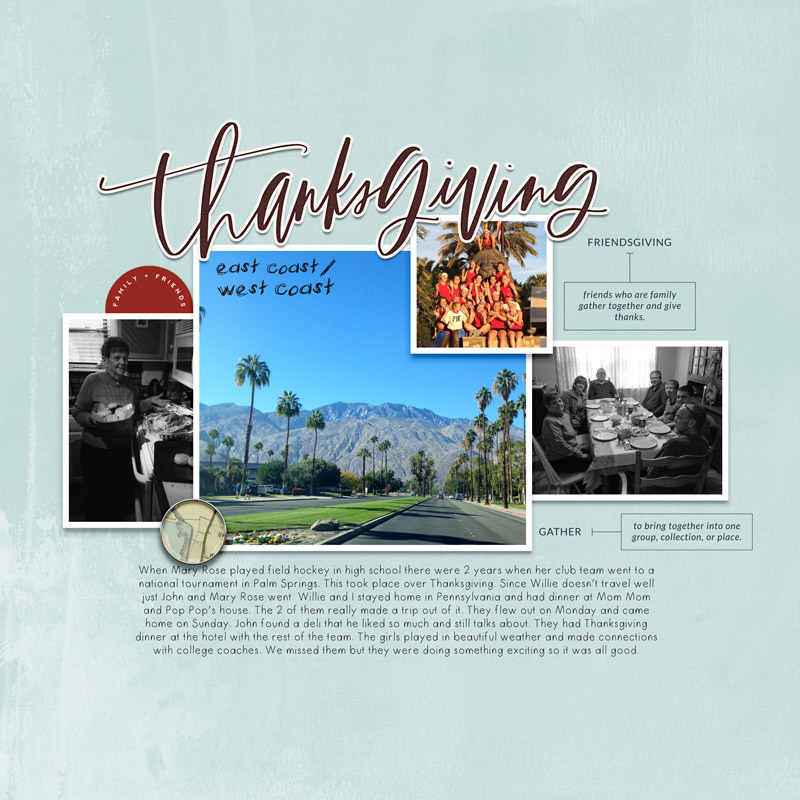 east coast/west coast thanksgiving