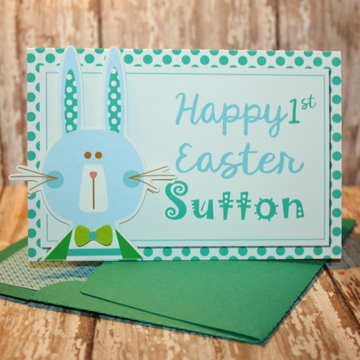 Easter Boy Card with matching envie