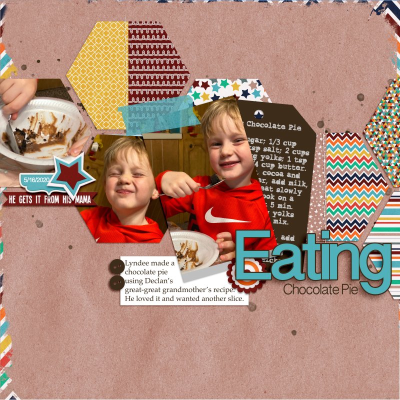 Eating Chocolate Pie