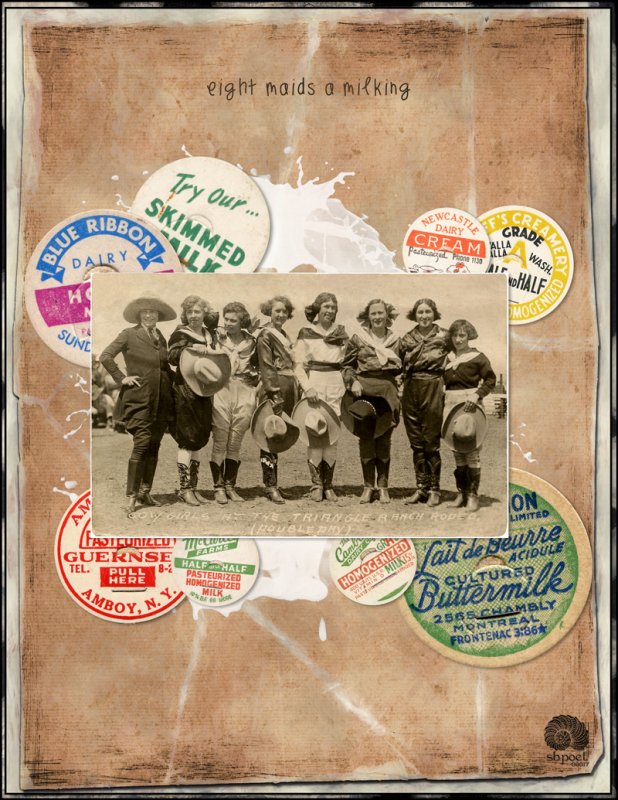 EIGHT MAIDS A MILKING