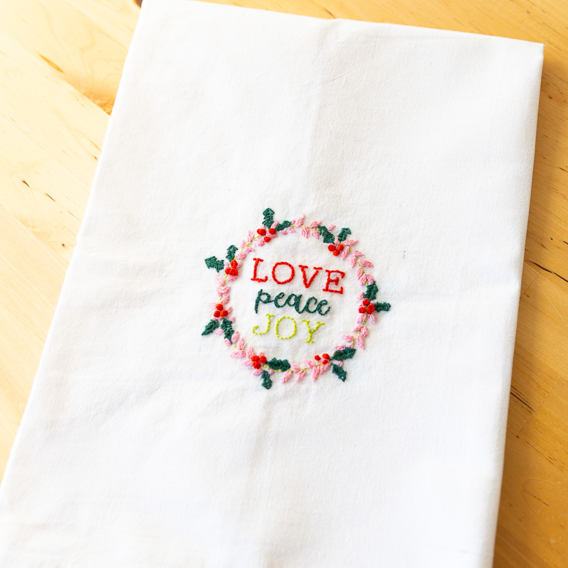 Embroidered Tea Towel (hybrid)