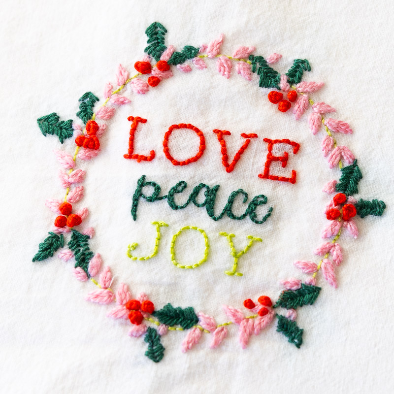 Embroidered Tea Towel (hybrid)