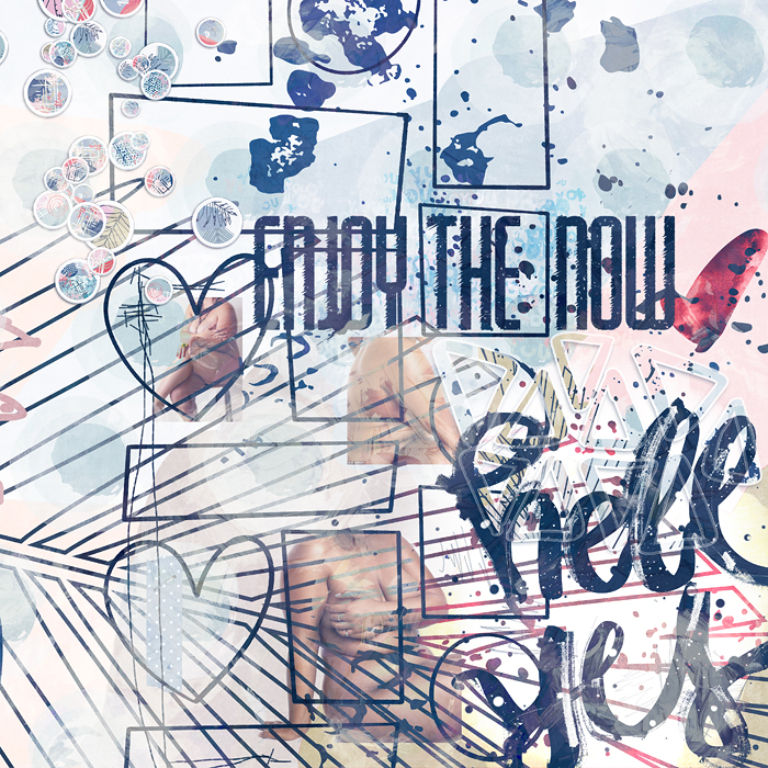 Enjoy the now -  Final - Monthly Muse Art Journal - week 1 FEB.