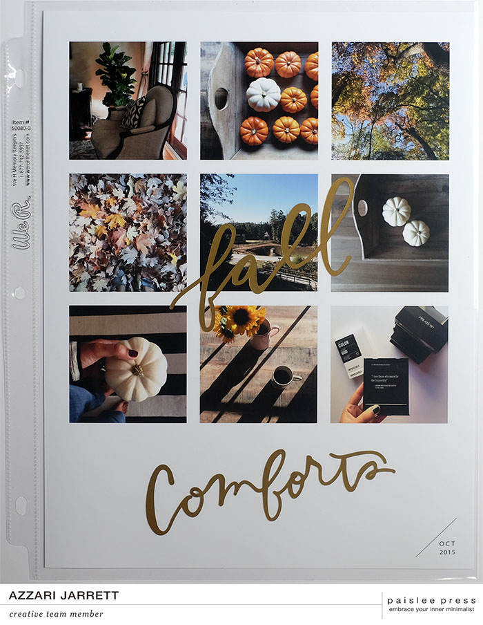 Fall Comforts Layout